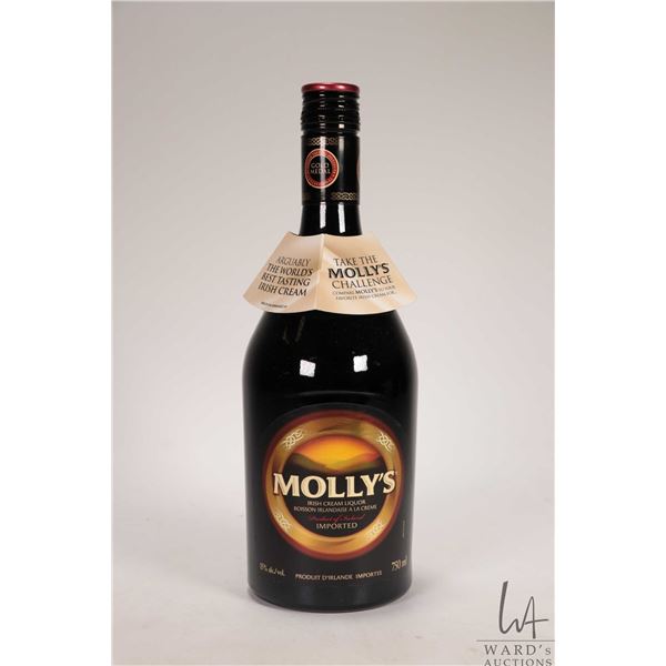 Molly's/ Irish Cream Liquor/ 750ml/ 15% ABV Note: Alcohol cannot be insured by any courier in Canada