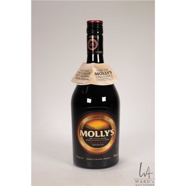 Molly's/ Irish Cream Liquor/ 750ml/ 15% ABV Note: Alcohol cannot be insured by any courier in Canada