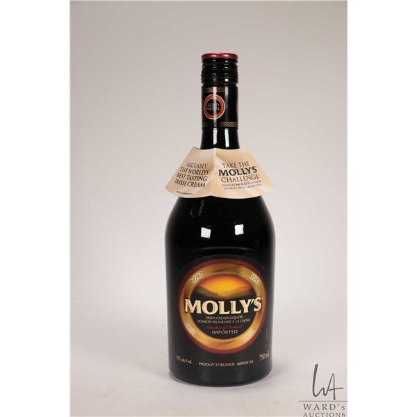 Molly's/ Irish Cream Liquor/ 750ml/ 15% ABV Note: Alcohol cannot be insured by any courier in Canada