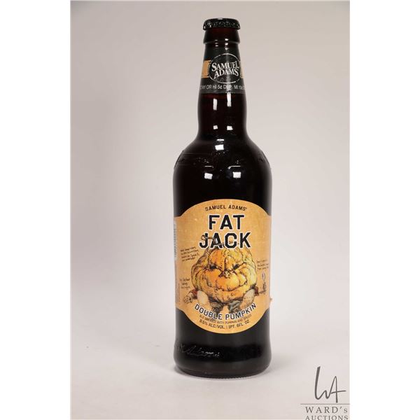 Samual Adams/ Fat Jack/ Double Pumpkin Ale/ 1 Pint. 6 FL. OZ/ 8.5% ABV Note: Alcohol cannot be insur