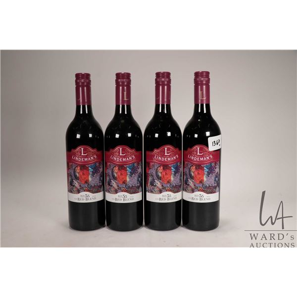 Four Bottle of Dr. Henry John/ Lindeman's / 2017/ Bin 55/ rich Red Blend wine/ 750ml/ 13.5% ABV Note