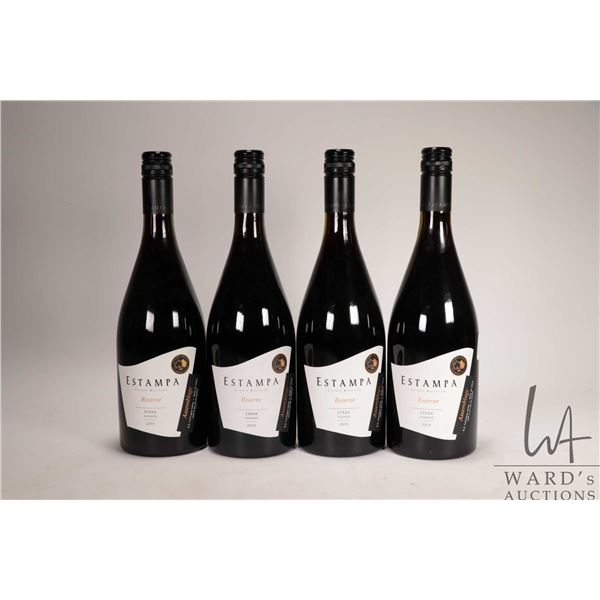 Four bottles of Estampa/ 2010 Reserve/ Syrah/ Blended Red Wine/ 750ml/ 14.5% ABV Note: Alcohol canno