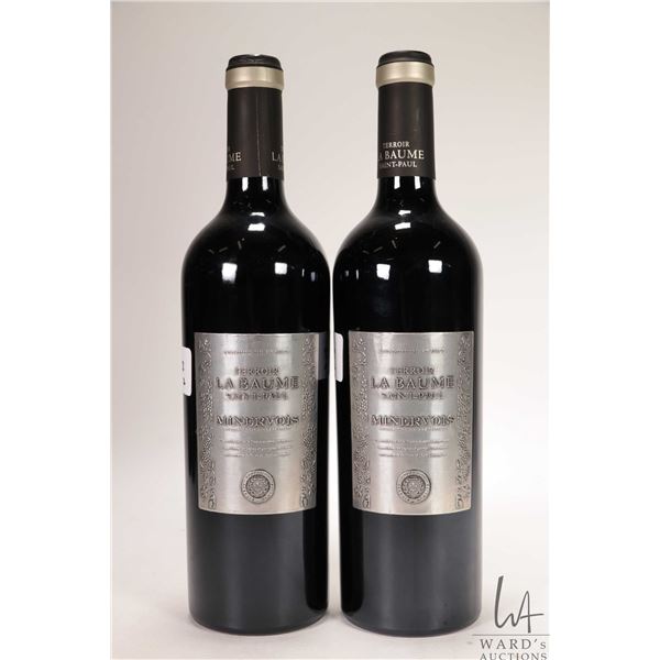 Two bottles of Terrior La Baume Saint Paul/ Minervois/ 750ml/ 14.5% ABV Note: Alcohol cannot be insu