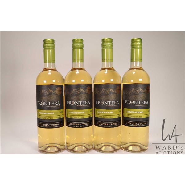 Four bottles of Frontera/ 2016/ Sauvignon Blanc/ 750ml/ 12.5% ABV Note: Alcohol cannot be insured by