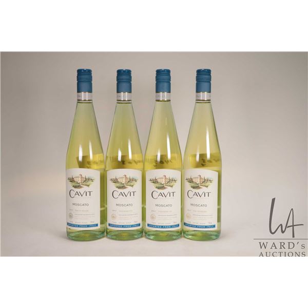 Four bottles of Cavit/ 2017 Moscato Wine/ 750ml/ 7%ABV Note: Alcohol cannot be insured by any courie