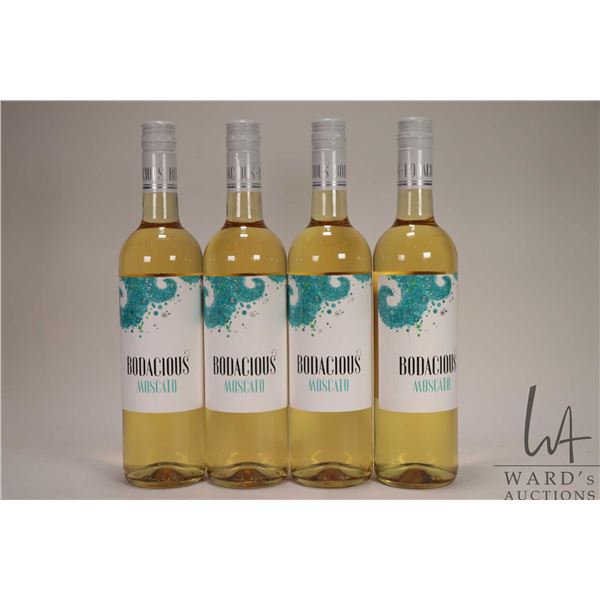 Four bottles of Bodacious/ Moscato/ 750ml/ 12% ABV Note: Alcohol cannot be insured by any courier in