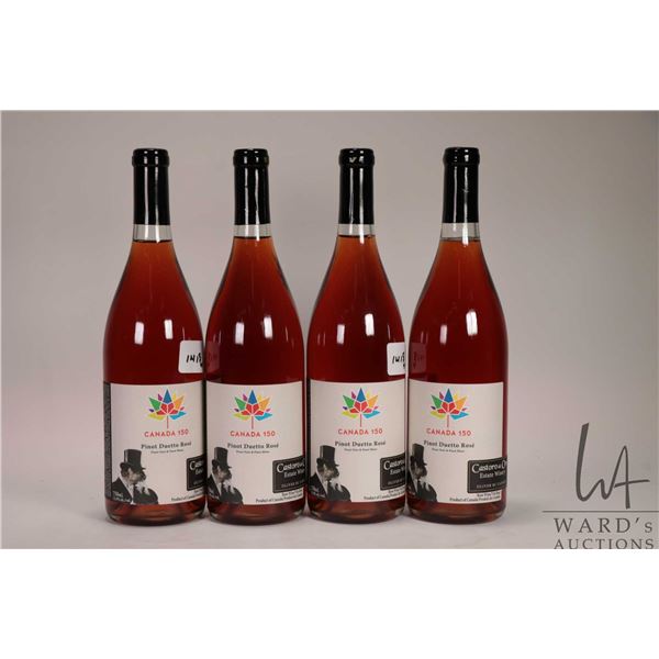 Four bottles Castoro de Oro/ Canada 150/ Pinot Duetto Rose/ 750ml/ 12.9% ABv Note: Alcohol cannot be