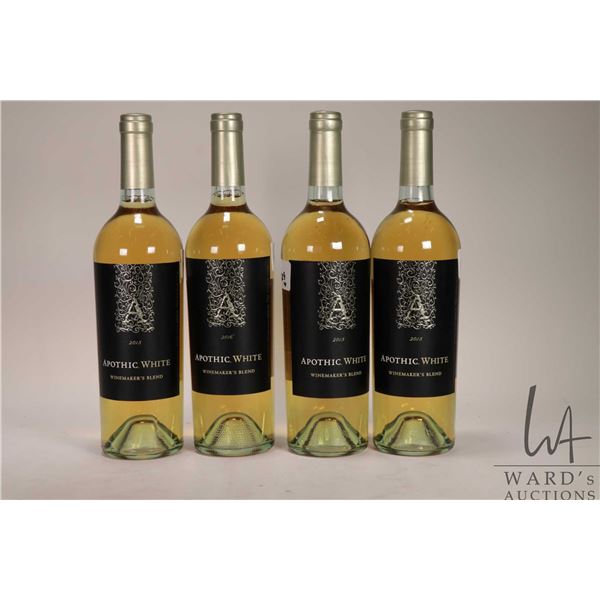 Four bottles of Apothic White/Winemaker's Apothic White/ including three bottles of 2015 and one bot