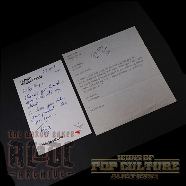 AC/DC - File Copy Communication with Handwritten Note from Fifa Riccobono - 2175