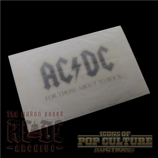 AC/DC "For Those About To Rock" Mechanical Logo Proof - 2048