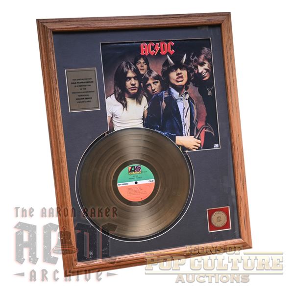 AC/DC - “Highway to Hell” Gold-Tone Record Display - 4149