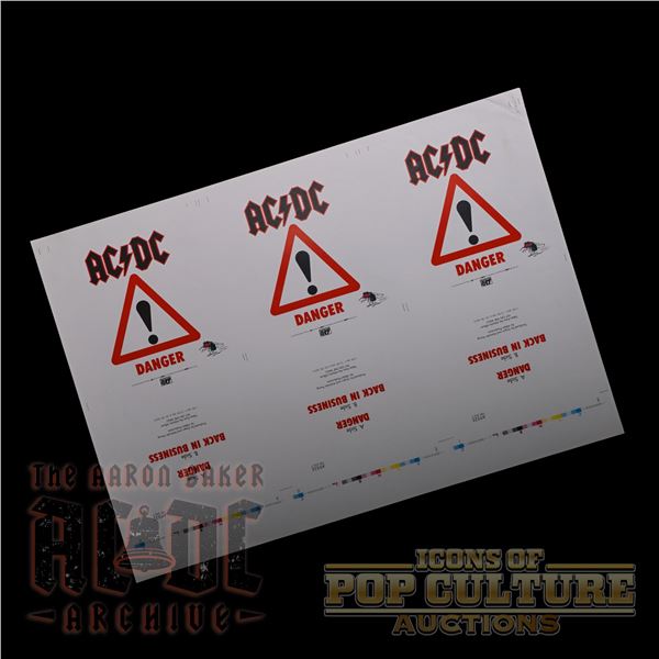 AC/DC - Danger 7" Single Cover Printer’s Proof - 4068