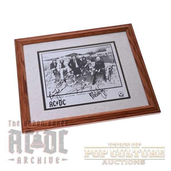 AC/DC - Autographed Atco Records Press Photograph - 3376