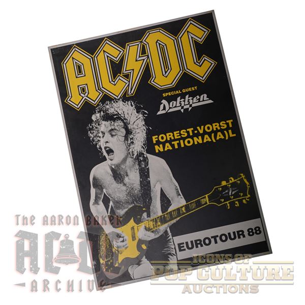 AC/DC - Eurotour 1988 Concert Promotional Poster - 4079