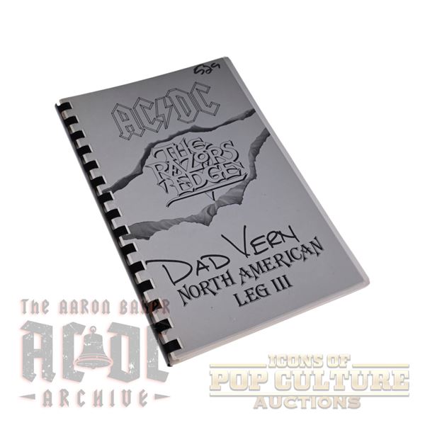 AC/DC The Razors Edge North American Tour Itinerary Book - 2190