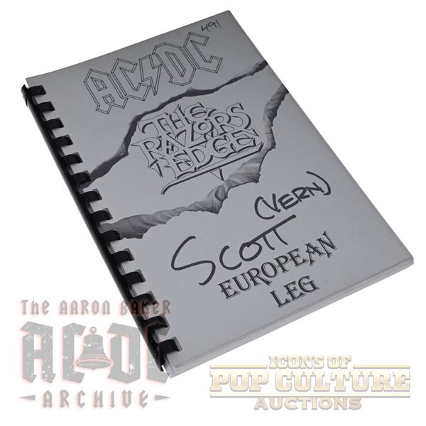 AC/DC - The Razors Edge European Tour Itinerary Book - 2185