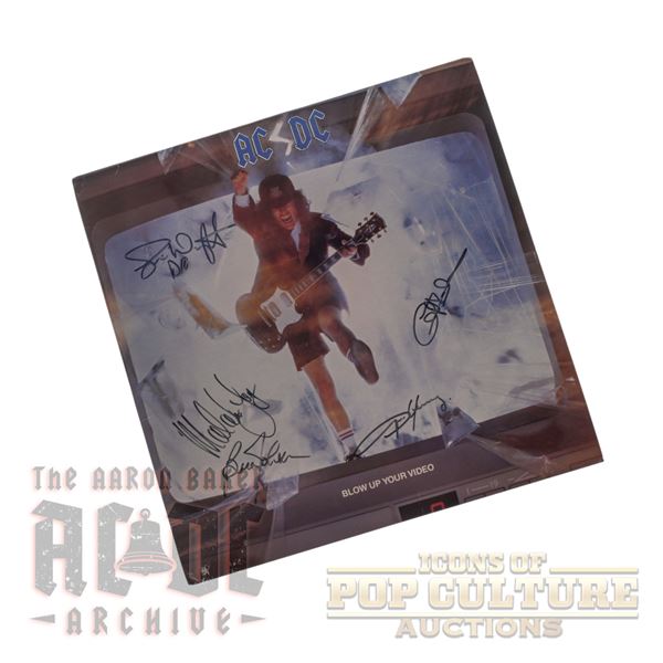 AC/DC - “Blow Up Your Video” Autographed Album Cover - 3377