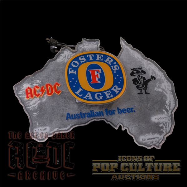 AC/DC - Rare Original Foster’s Lager / AC/DC Australia Lighted Beer Sign - 3383