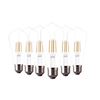 Image 1 : LED Edison Bulb 6W 6-Pack ST58 with 2700K 700 Lumen Output