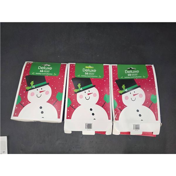Deluxe Holiday Card Collection with Envelopes – Snowman Design