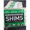 Image 2 : Nelson Wood Shims, Composite Holes, 5 PackS of 12 Shims Each