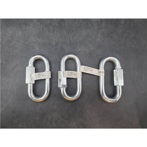 Dynaline Quick Link 7/16 Inch Model #66435, Set of 3