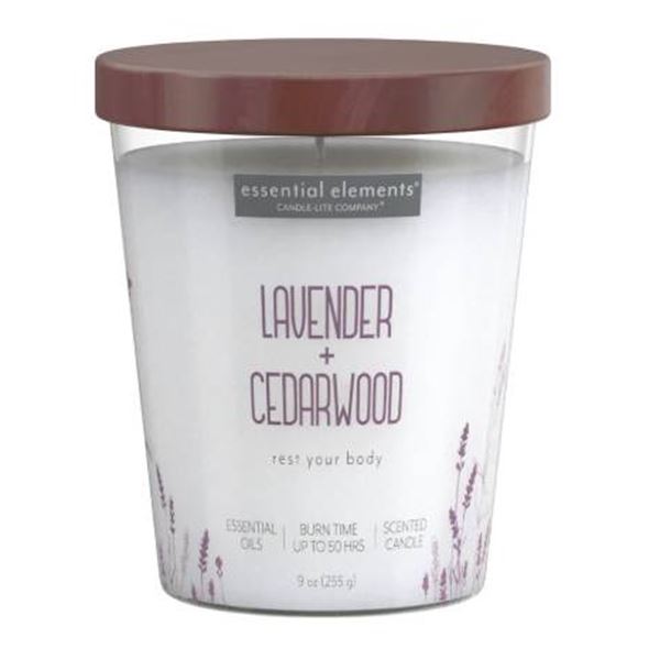 Lot of 2 – Essential Elements Lavender And Cedarwood Candles