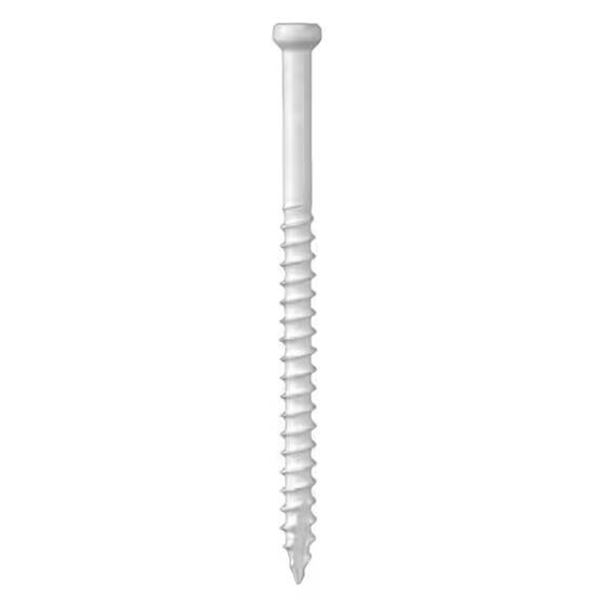 GRK Fasteners Trim Head Screws #8 x 2-1/2 in, White, 2x 100 Count Each,