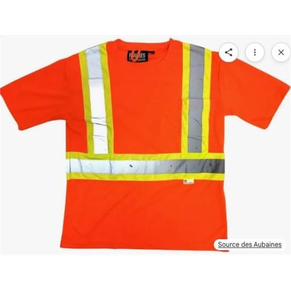 Holmes Workwear High Visibility Safety Shirt Orange Size XXL