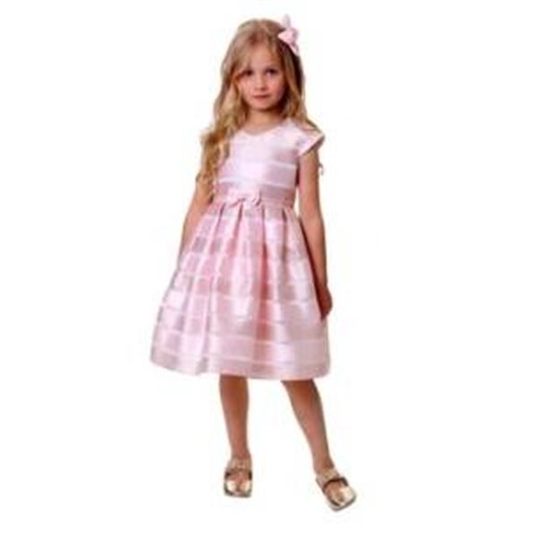 Jona Michelle Girls Dress, Pink, Size 3, Sleeveless with Bow Accent