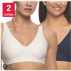 Image 1 : Buffalo David Bitton Wire-Free Seam-Free Bra, 2-Pack, Size L/G