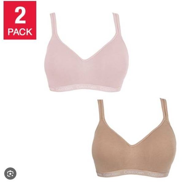Calvin Klein Cotton Modal 2-Pack Bralette L/G Size