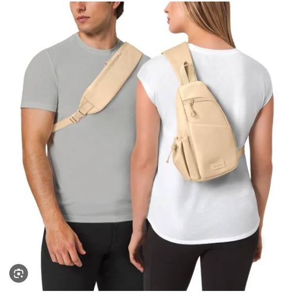 Mondetta Crossbody Bag in Beige With Adjustable Straps