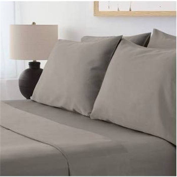 Roots Home 4-Piece Twin Simple Sheet Set, 100% Cotton Sateen, 300 Thread Count