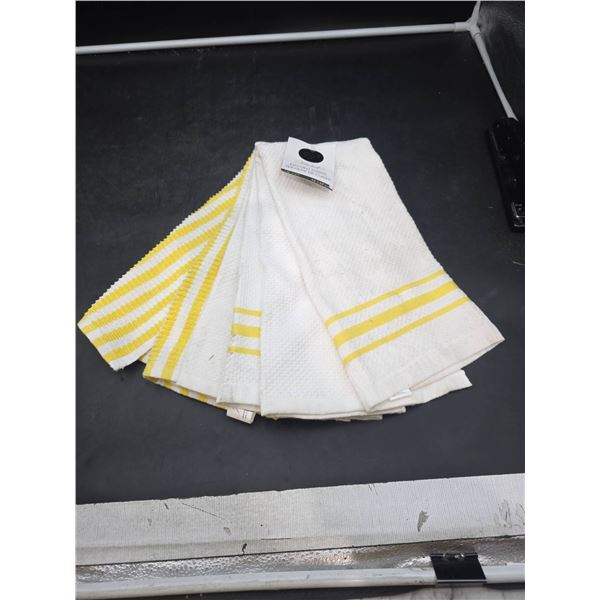 3pc Kitchen Towels 18×27 Inches, White and Yellow