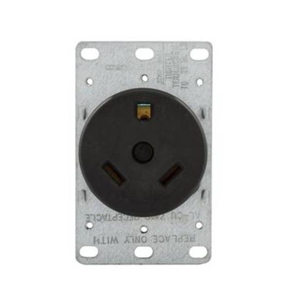 Cooper Wiring Devices 1263-BX Travel Trailer Flush Receptacle, 125/250V, 50A