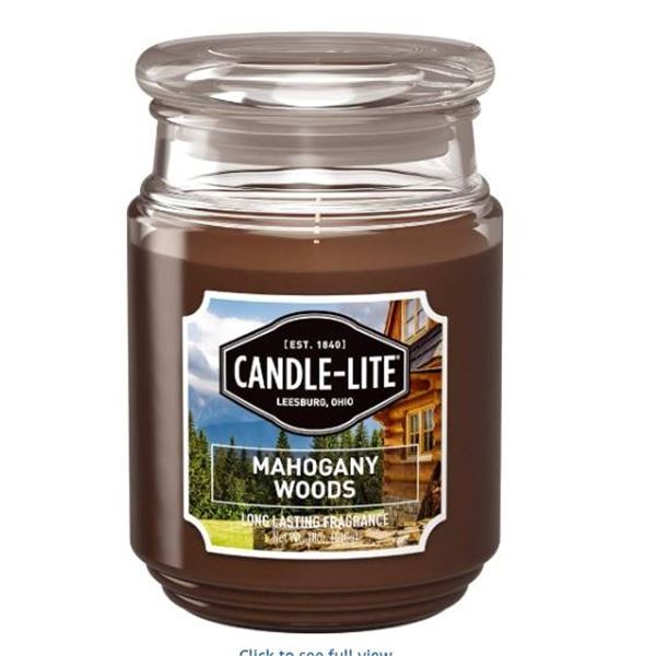 Candle-Lite Mahogany Woods Jar Candle, 18 oz