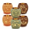Image 1 : SHMILMH Candle Holders Set of 6 Glass Votive Tealight Candle Holder for Fall