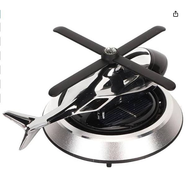 Car Air Fresheners with Solar Rotating, Solar Energy Rotating Helicopter Aroma Diffuser