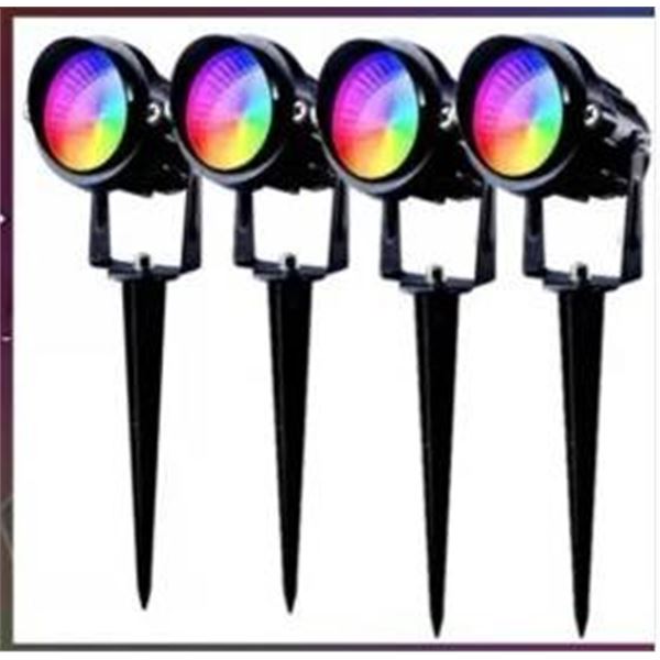 Smart RGB LED Landscape Light with Bluetooth and Timer Compatibility – 4 per pack