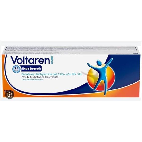 Voltaren Extra Strength Gel, 100g Tube, Diclofenac Diethylamine 2.32%