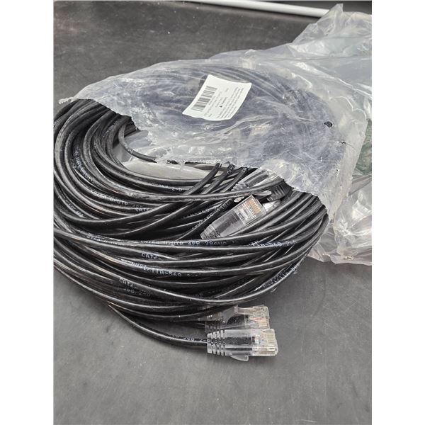 Lot of 24 – LUTP CAT5e Patch Cable TZ1, Black, Made in China