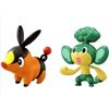 Image 1 : Pokemon Tepig and Pansage Figure Set with Pokedex ID Tags by Tomy