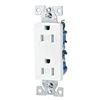Image 1 : Eaton Decorator Duplex Receptacle 15A Tamper Resistant, Pack of 10