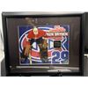 Image 1 : Framed Ken Dryden Autographed Memorabilia with Game-Used Stick Piece 12.5″ x 15″