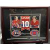 Image 1 : Framed Guy Lafleur Hockey Memorabilia with Game-Used Stick and Forum Seat 12.5″ x 15[x=#824