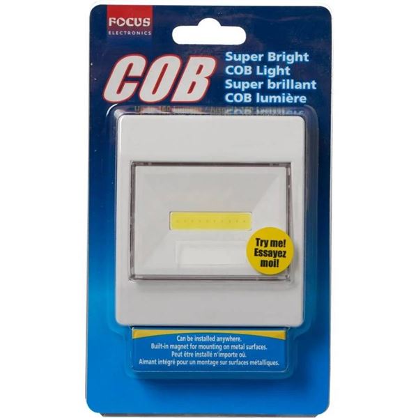 Focus Electronics COB Super Bright Light, Model #86972, Pack of 3