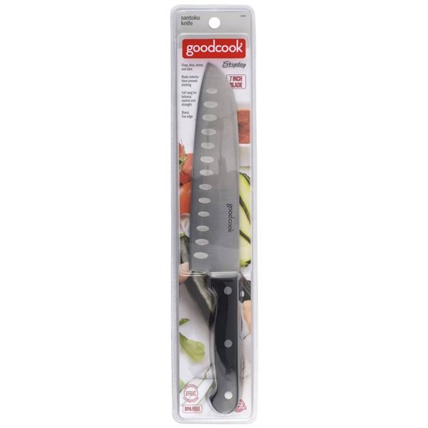 GoodCook Santoku Knife, 7-inch Blade, Model 18847, Stainless Steel