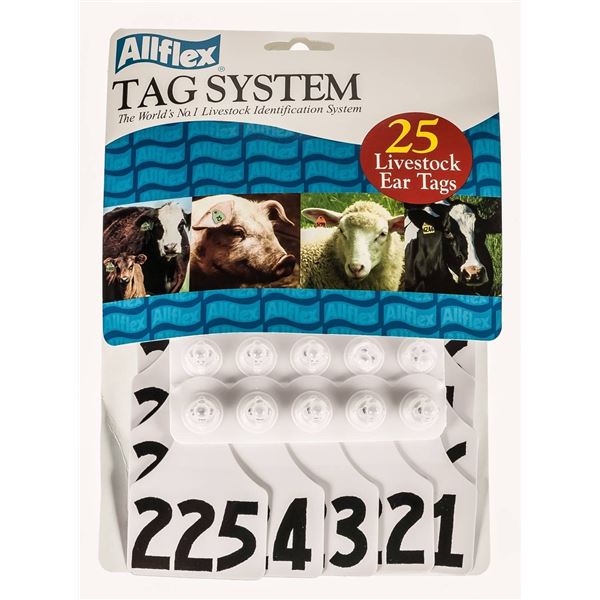 Allflex Livestock Ear Tag System Maxi Female/Small Male White 76-100
