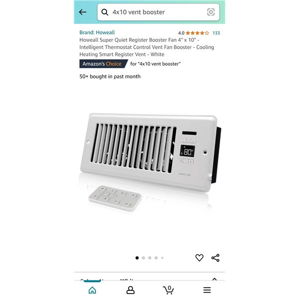 Smart Register Vent with Remote Control and User Guide